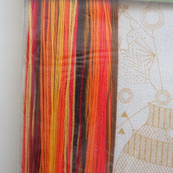 Autumn Leaves Vintage 1976 Sunset Stitchery 100% Wool Yarn Embroidery Kit #2241 - Picture 7 of 7